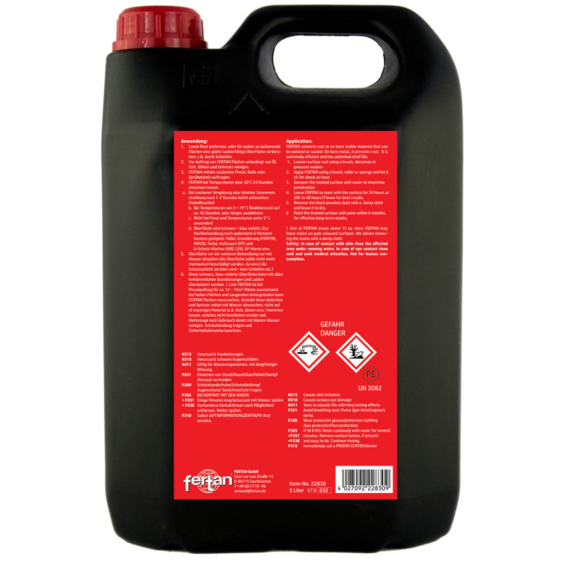 Solutie aniticoroziune antirugina Convertor Rugina - Fertan Rust Converter - 5 l