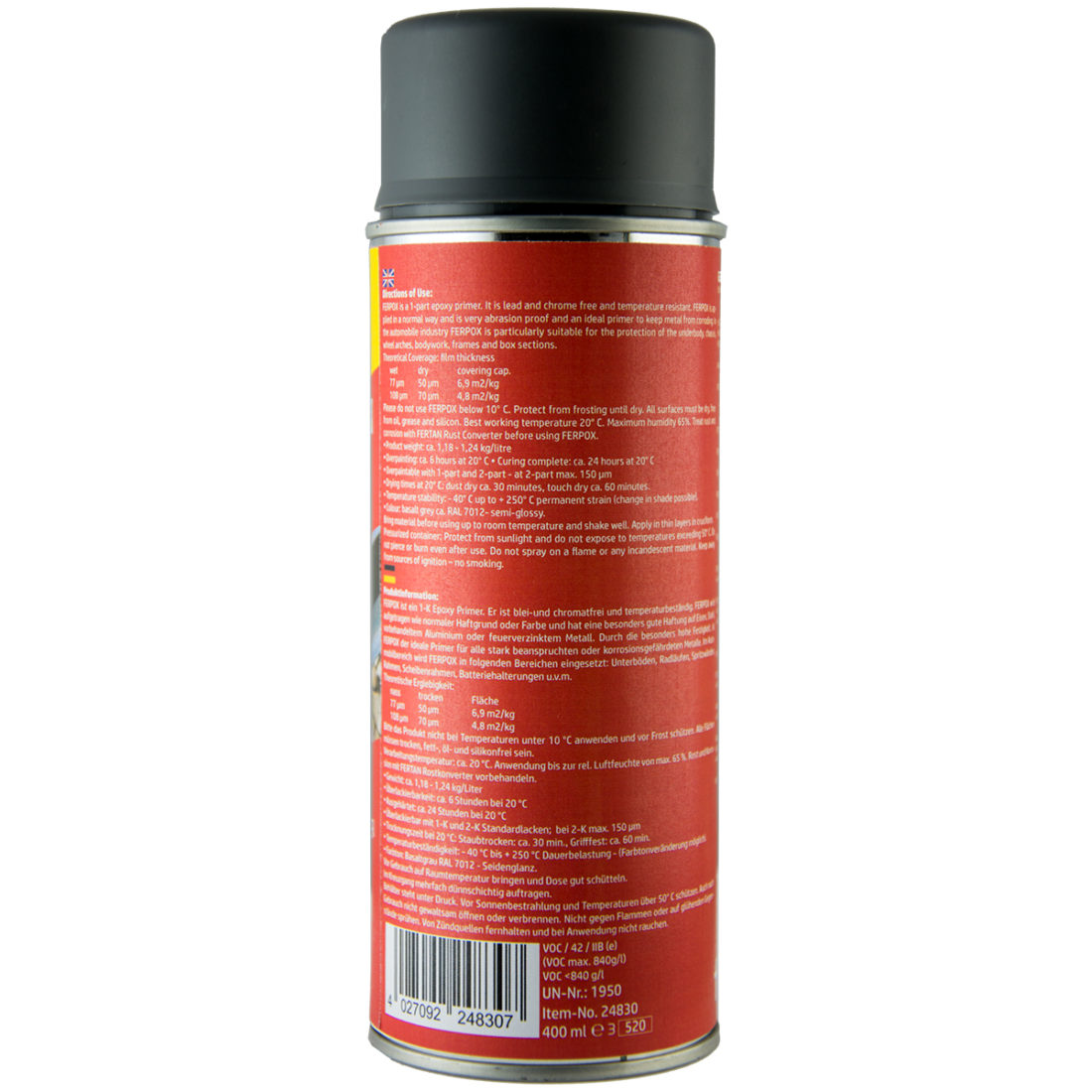 Grund epoxidic Fertan FERPOX 1-K Epoxy Primer - 400 ml spray - culoare gri