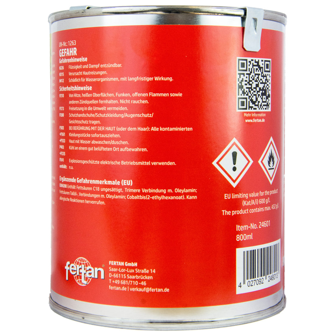 Grund epoxidic Fertan FERPOX 1-K Epoxy Primer - 800 ml - culoare gri