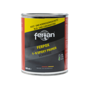 Grund epoxidic monocomponent Fertan FERPOX 1-K Epoxy Primer, protectie anticoroziune, antirugina - 800 ml - negru RAL 9005