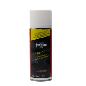 Spray grund epoxidic monocomponent Fertan FERPOX 1-K Epoxy Primer, protectie anticoroziune, antirugina - 400 ml - negru RAL 9005